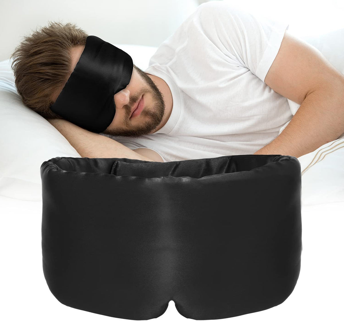 Masque de Sommeil Soie - Confort Total et obscurité Totale